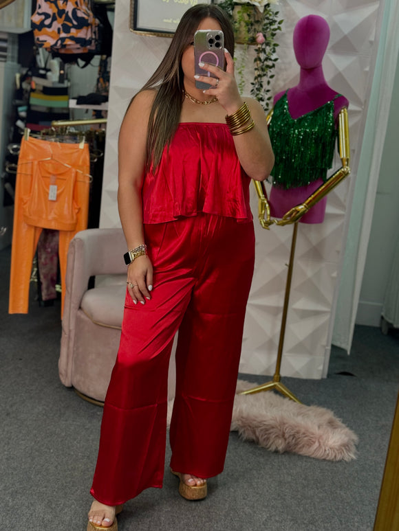 Holiday Red Jumpsuit